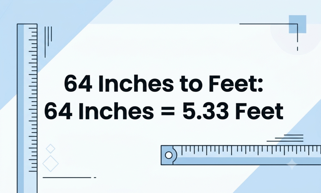 64 inches to feet