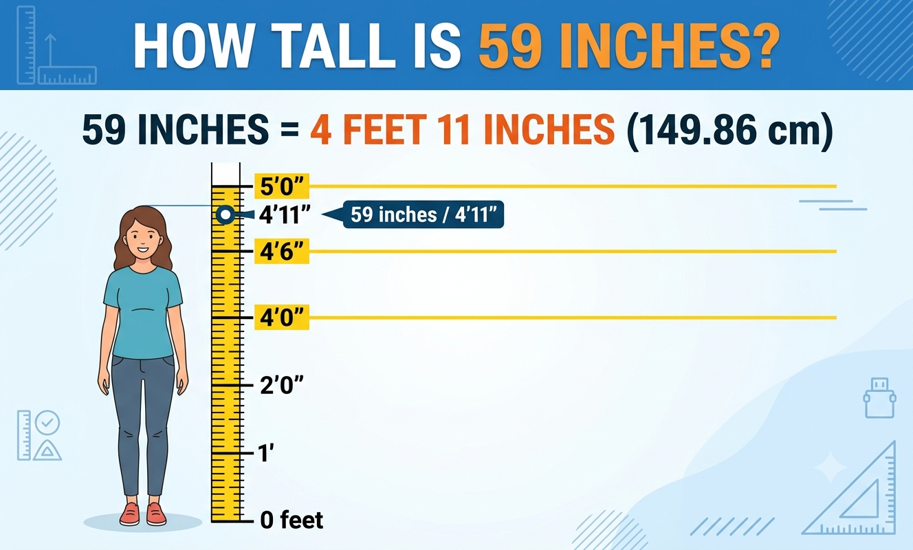 how tall is 59 inches