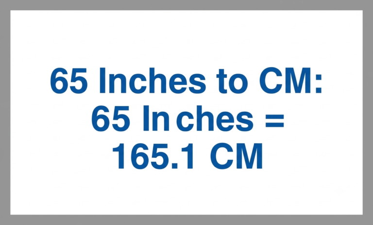 65 inches to cm