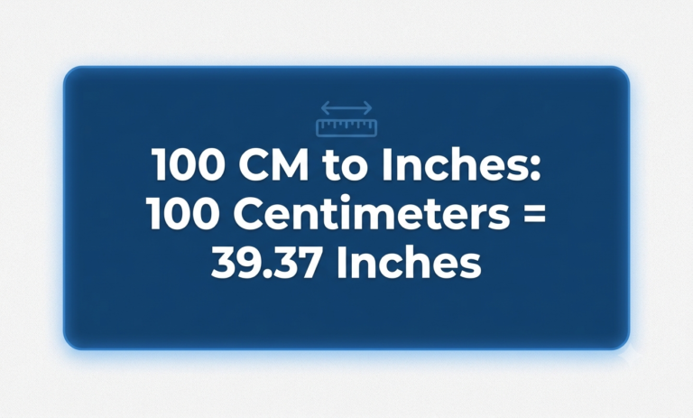 how many inches is 100 cm