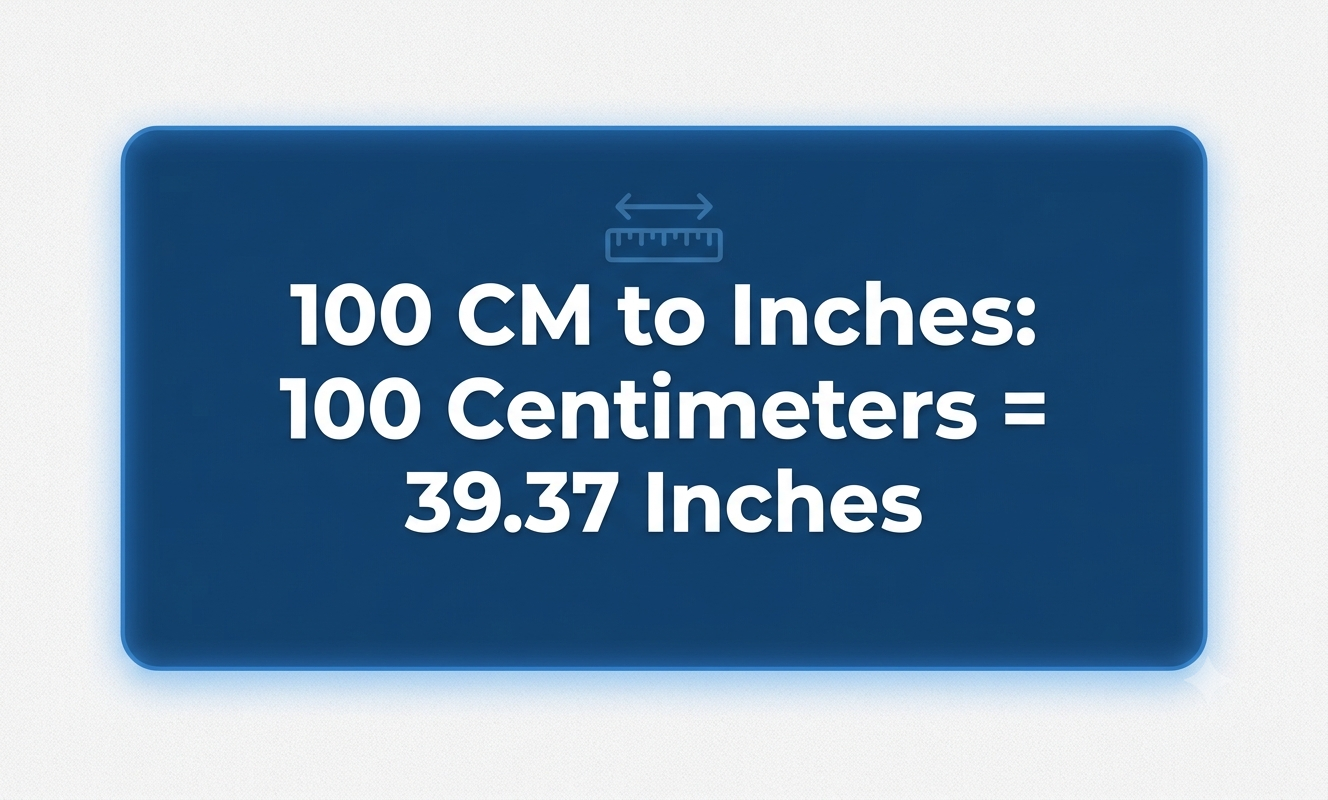 how many inches is 100 cm