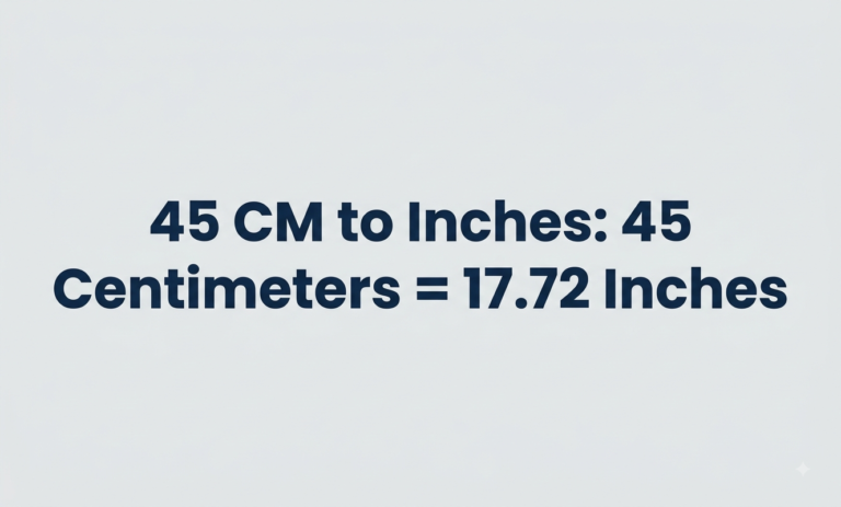 how many inches is 45 cm