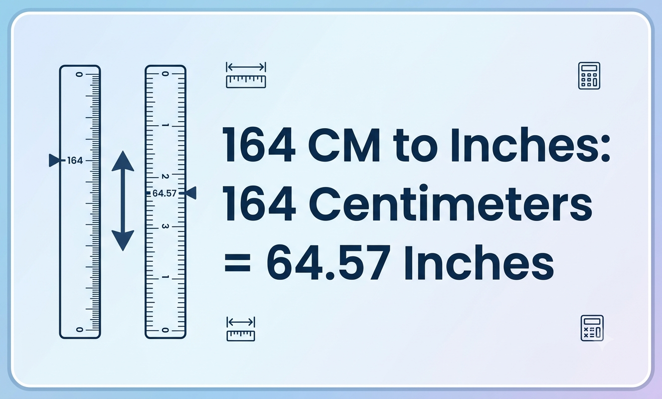 164 cm to inches