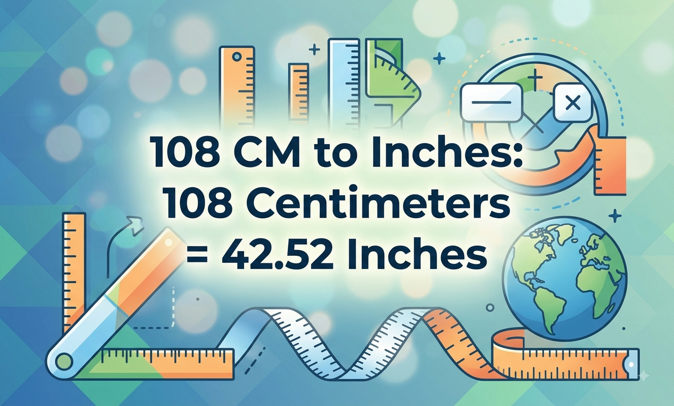 108 cm to inches
