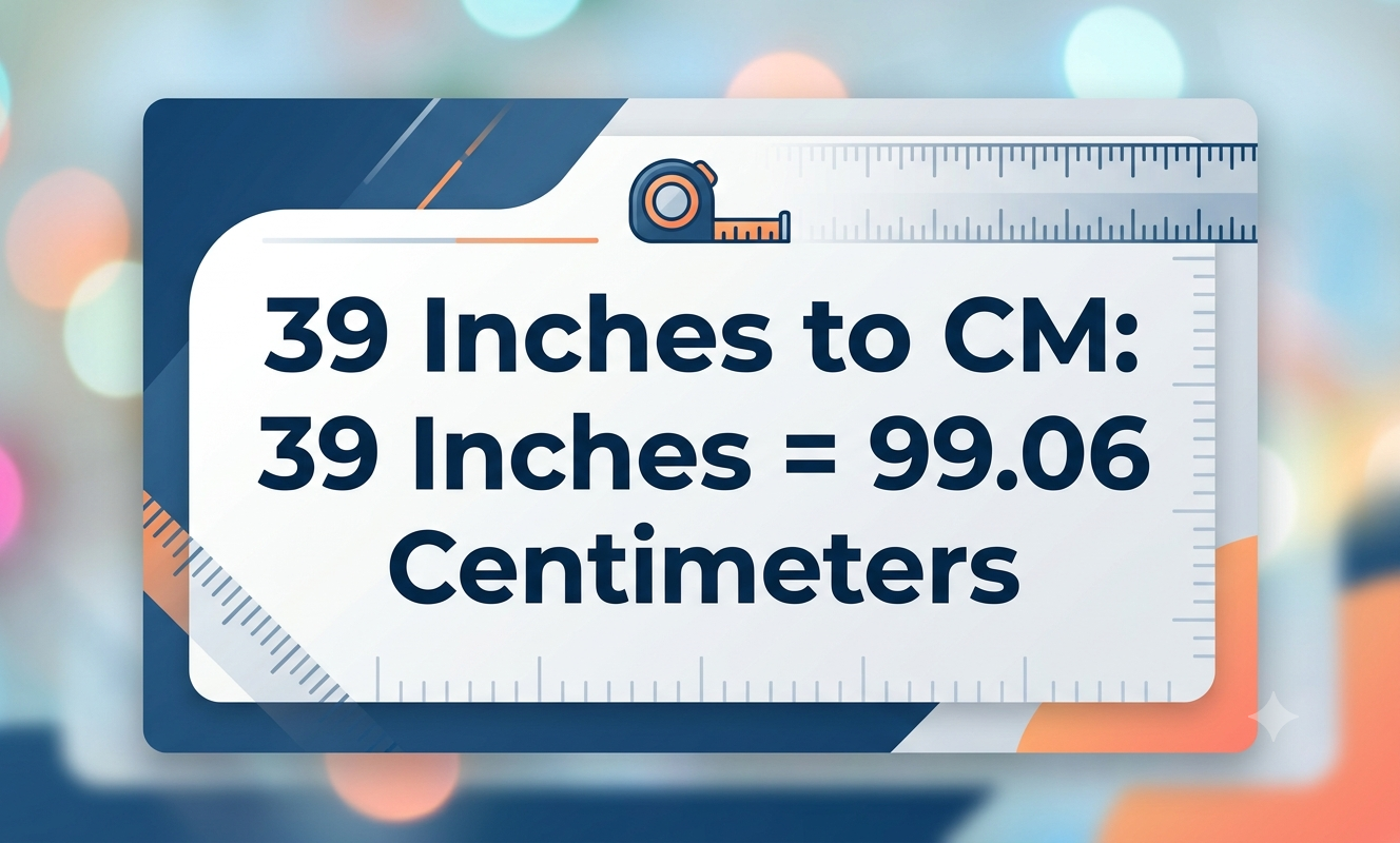 39 inches to cm
