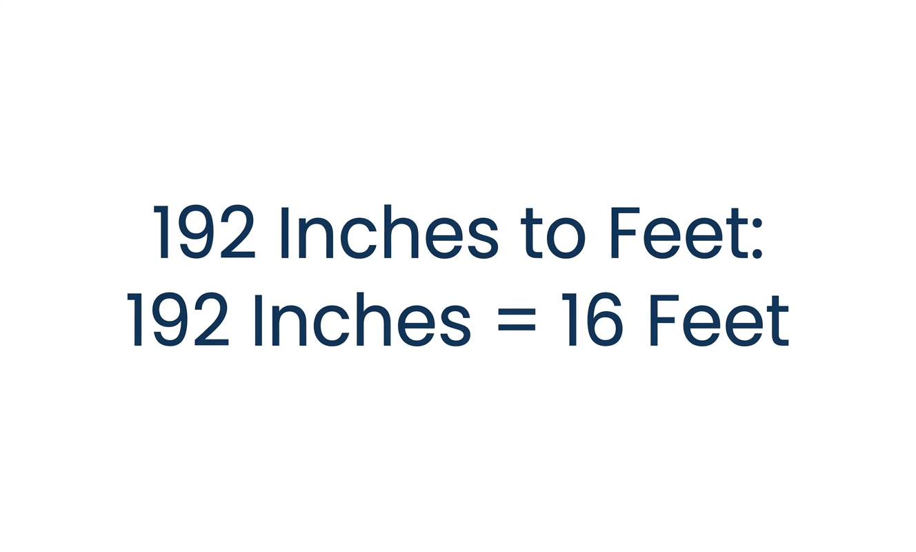192 inches to feet