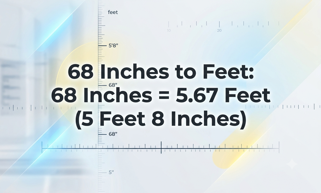 how tall is 68 inches in feet