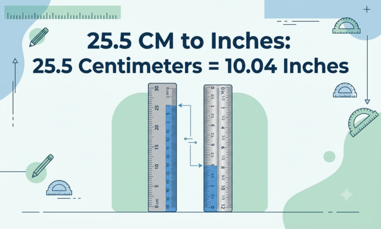 25.5 cm to inches