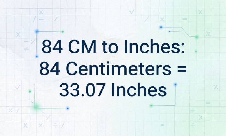 84 cm in inches