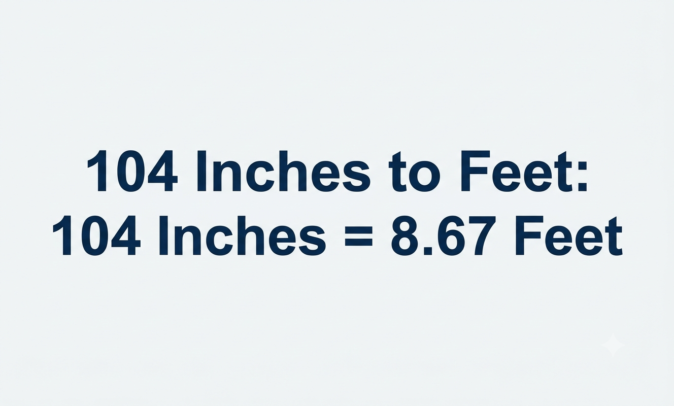 104 inches in feet