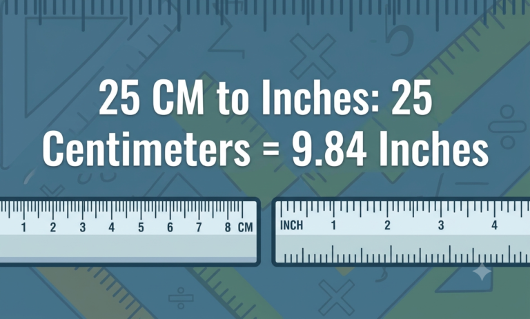 25cm in inches