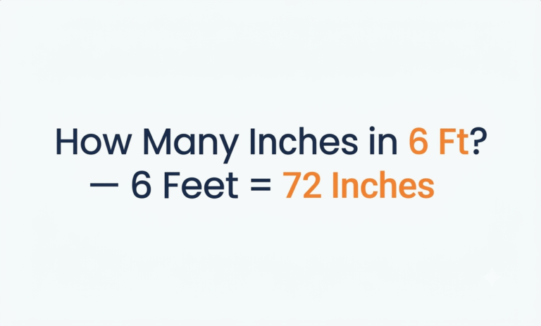 how many inches in 6 ft