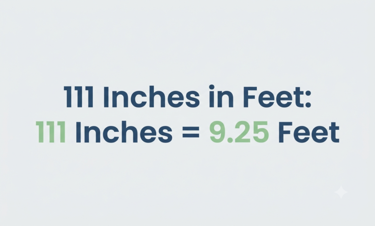 111 inches in feet