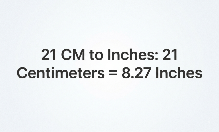 how many inches is 21 cm
