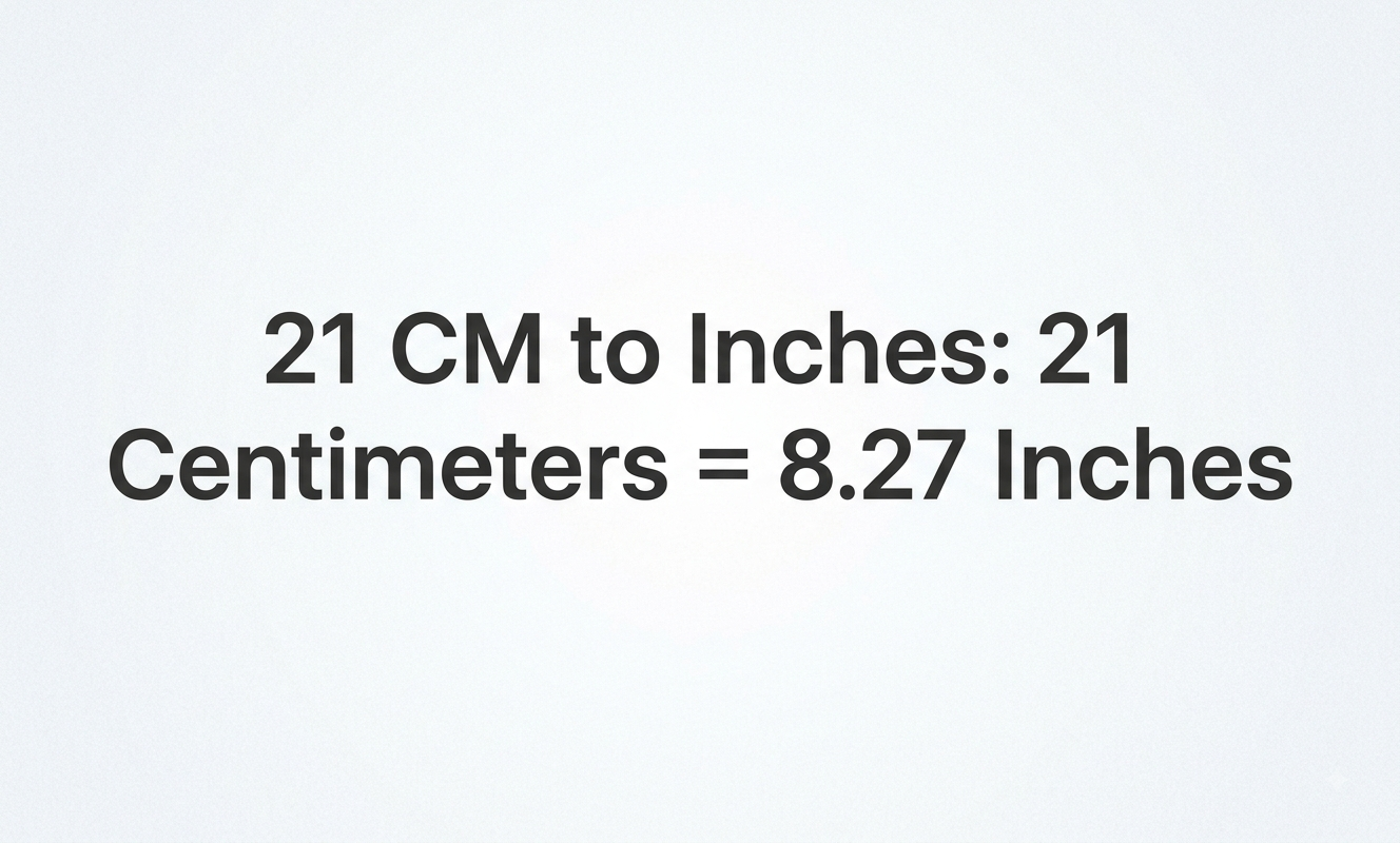 how many inches is 21 cm