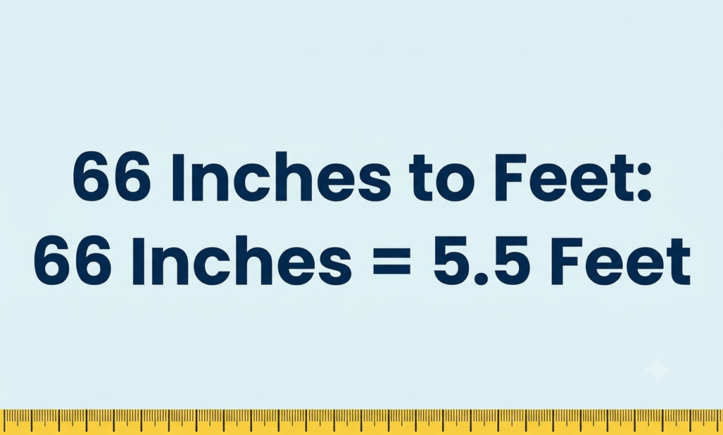 66 inches to feet