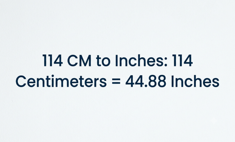 114 cm in inches