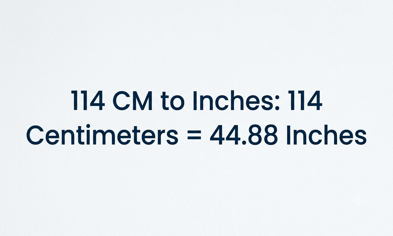 114 cm in inches