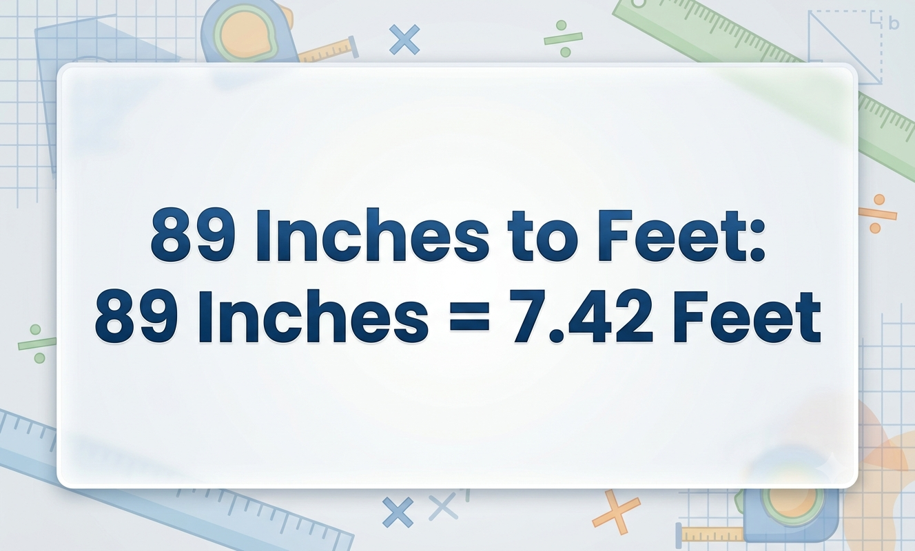 89 inches in feet