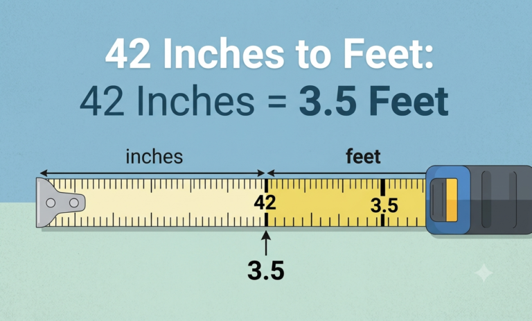 42 inches to feet