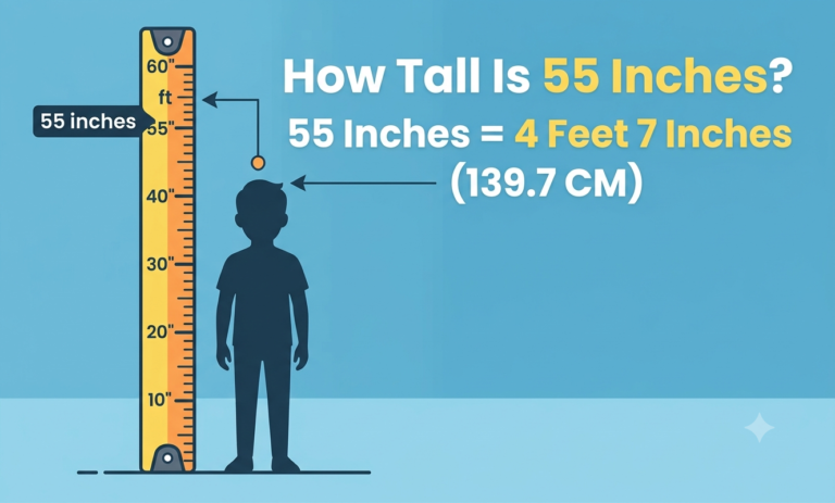 how tall is 55 inches