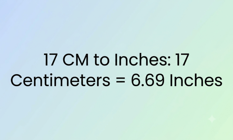 how many inches is 17 cm