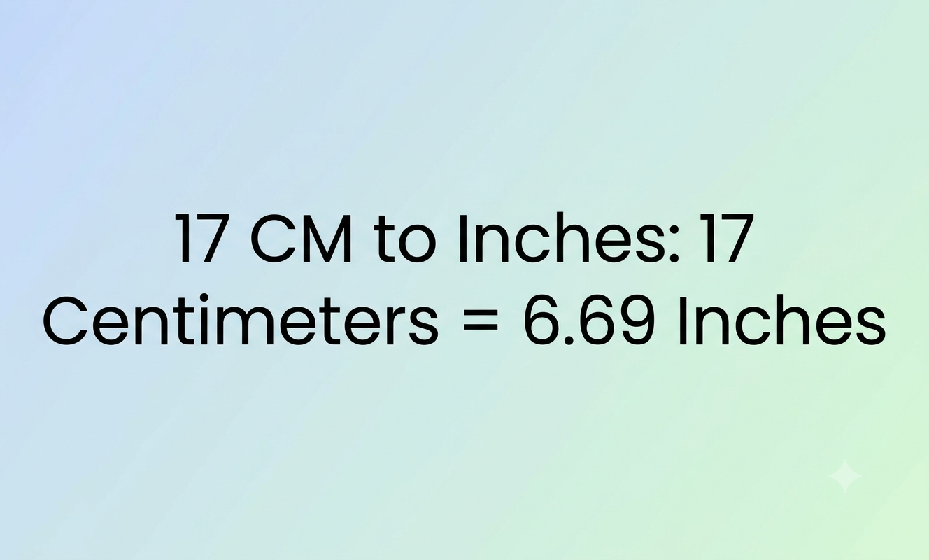 how many inches is 17 cm