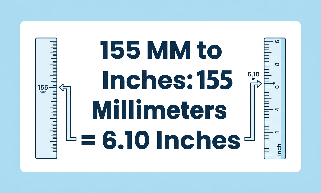 155 mm to inches