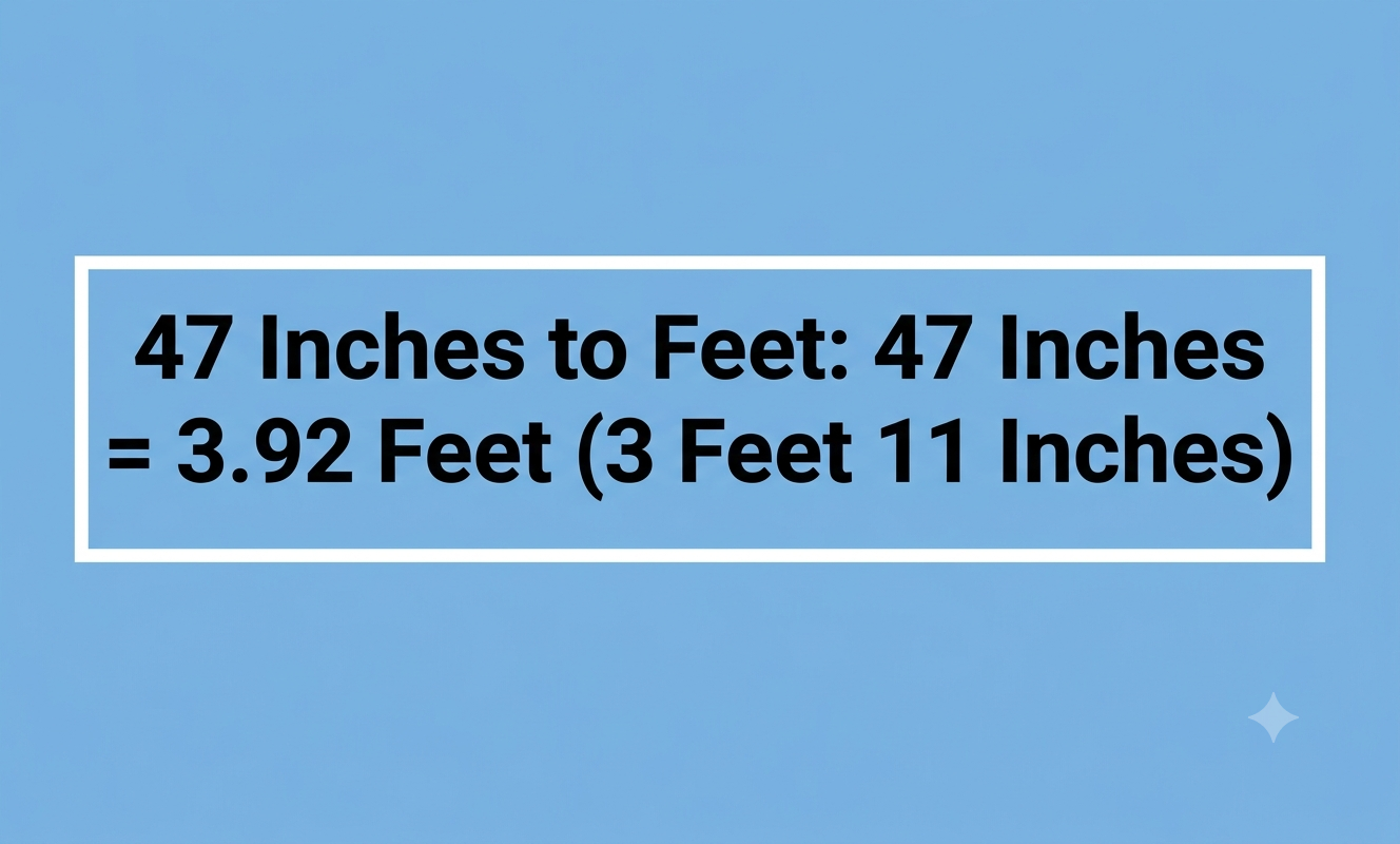 47 inches to feet