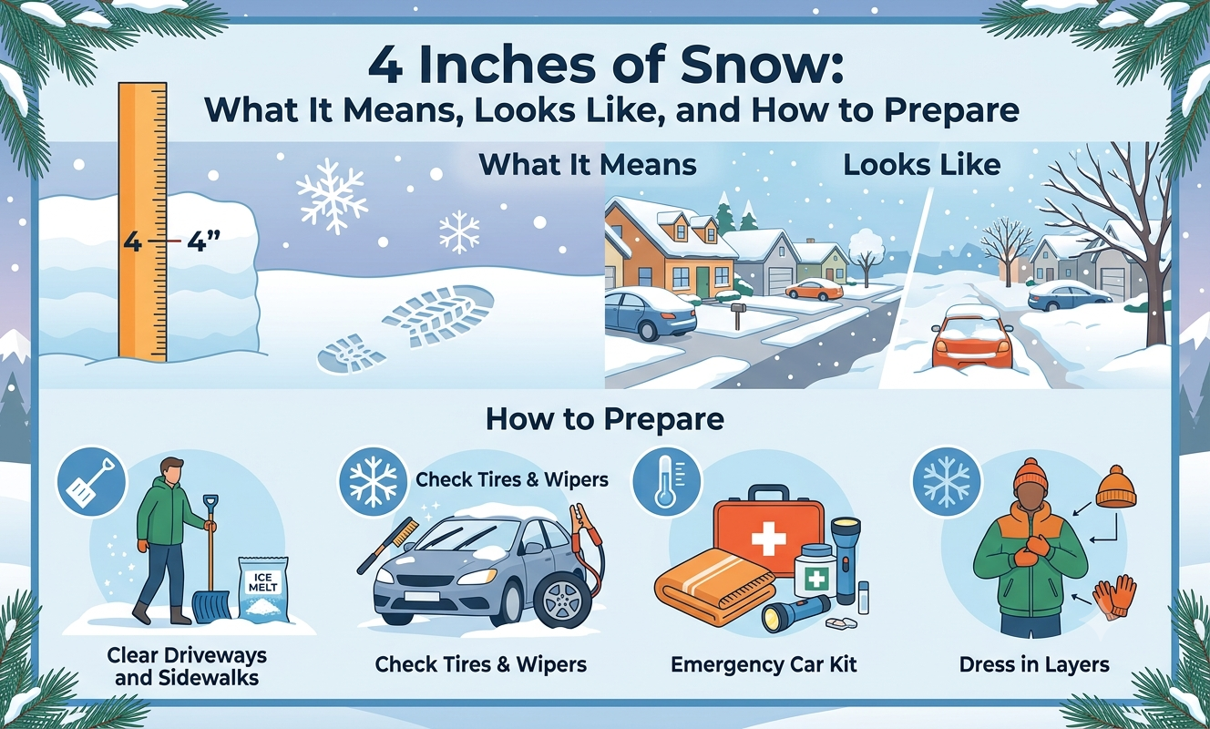 4 inches of snow