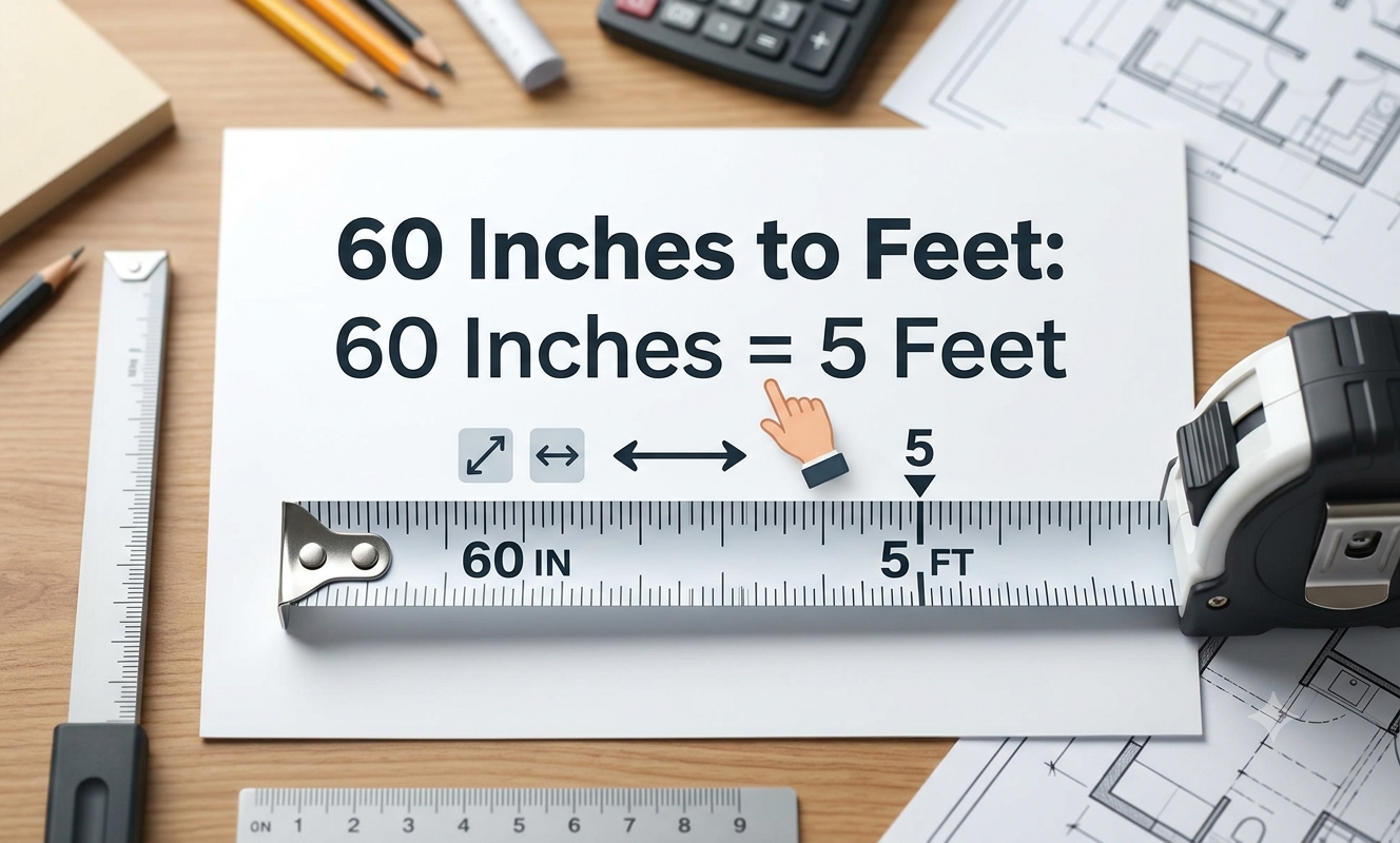 what is 60 inches in feet