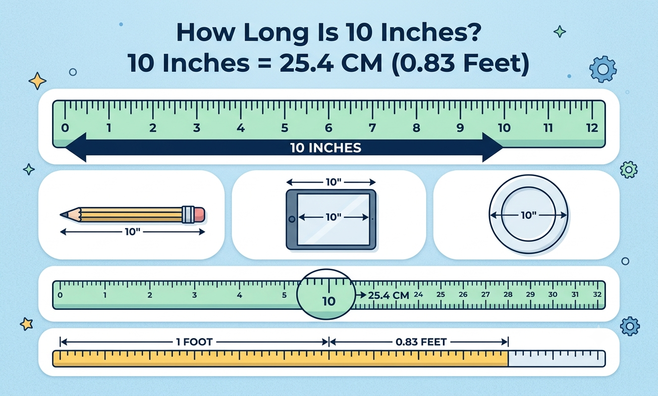 how long is 10 inches