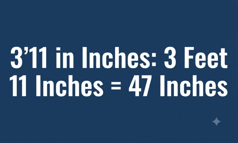3'11 in inches
