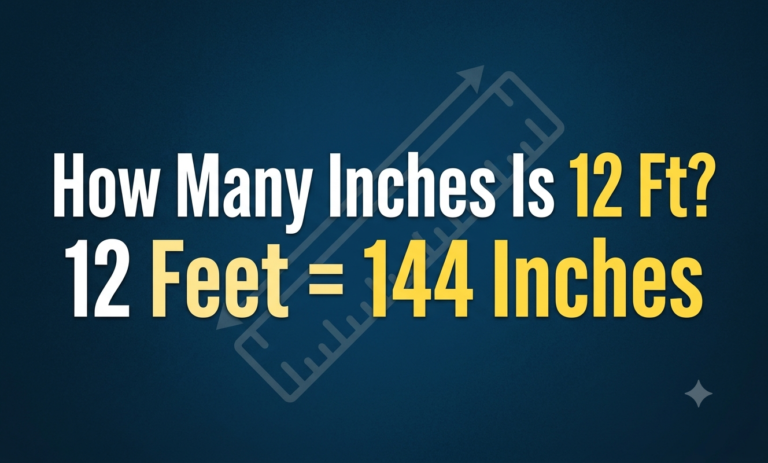 how many inches is 12 ft