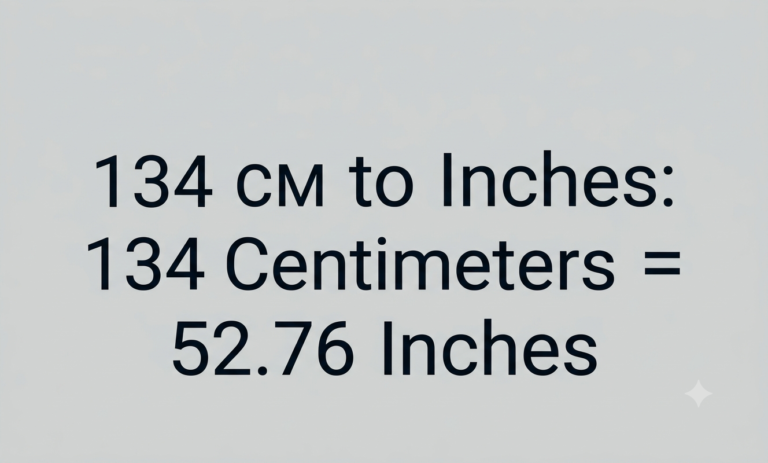 134 cm to inches