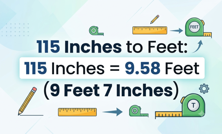 115 inches to feet