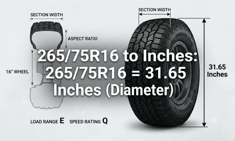 265/75r16 to inches