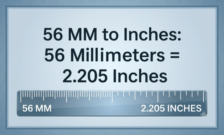 56 mm to inches
