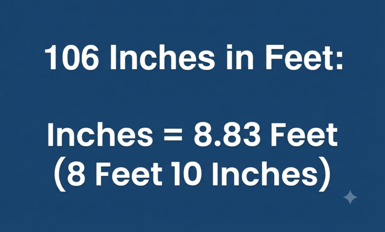 106 inches in feet