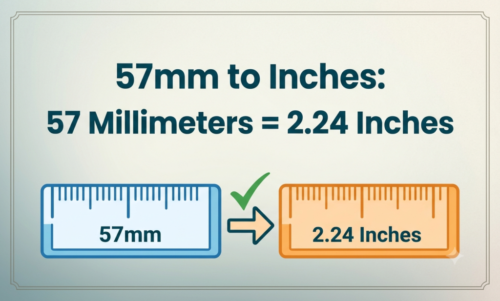 57mm to inches