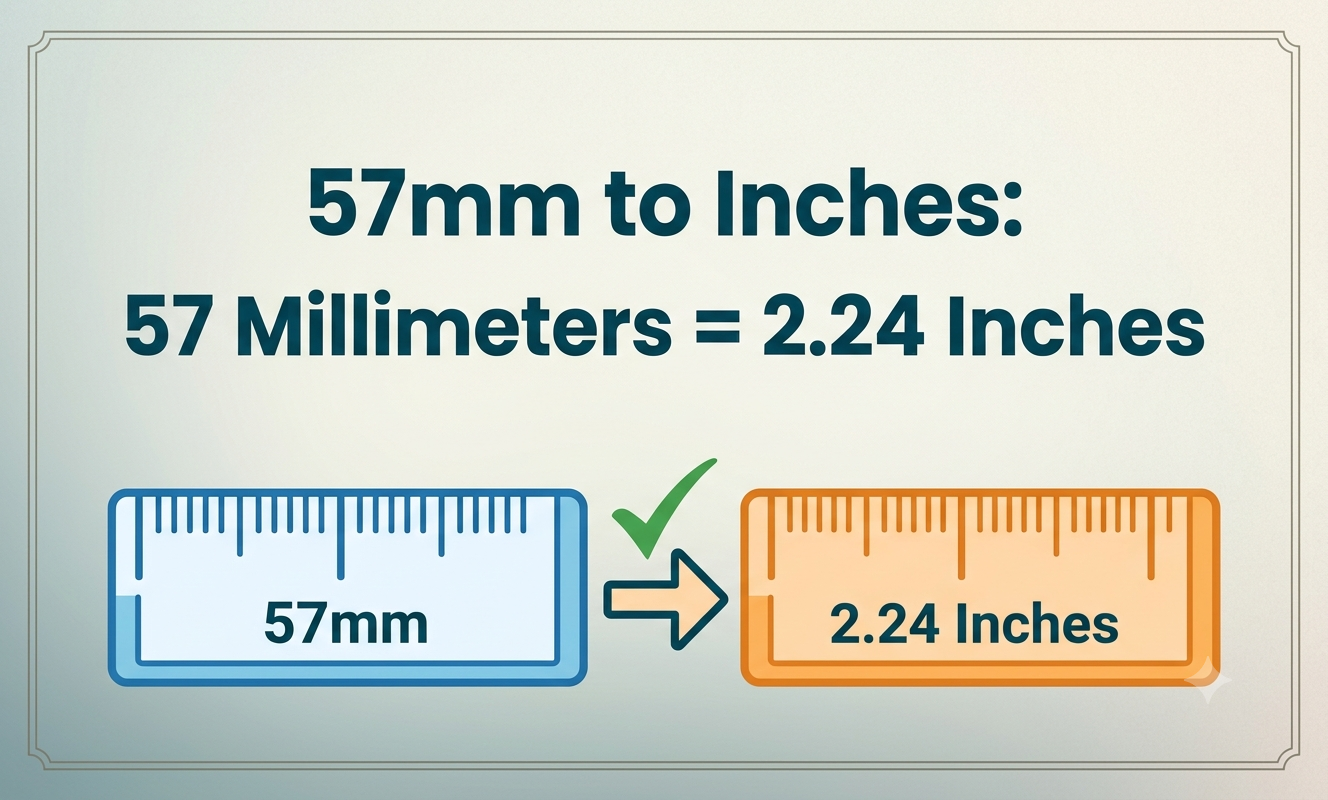57mm to inches