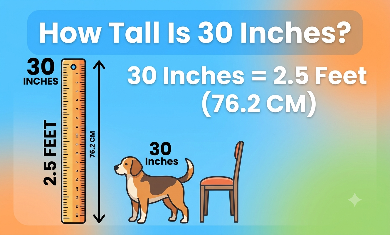 how tall is 30 inches