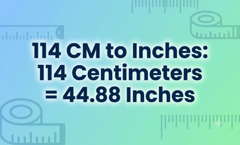 114 cm to inches