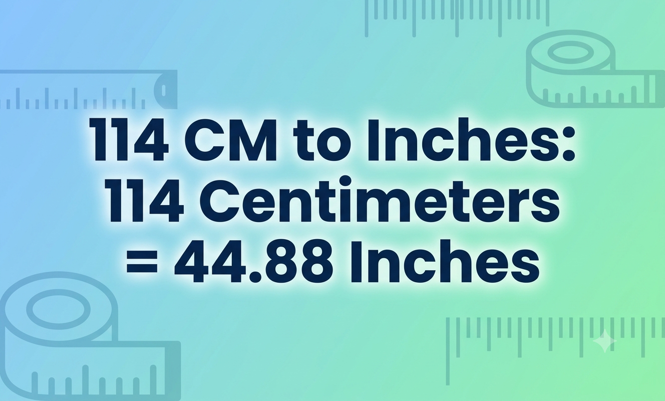 114 cm to inches