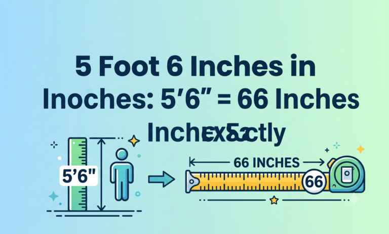 5 foot 6 inches in inches