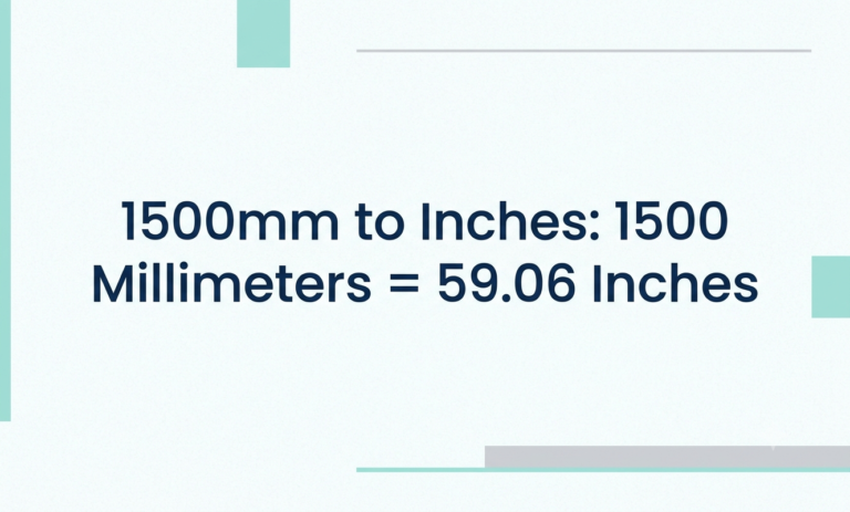 1500mm to inches