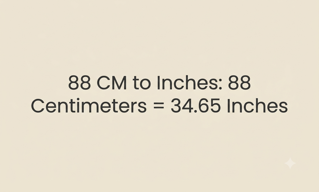 88cm in inches