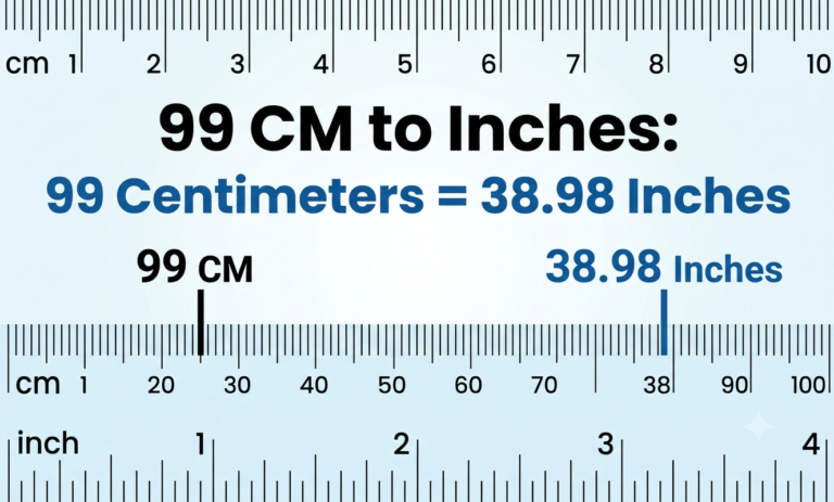 99cm to inches