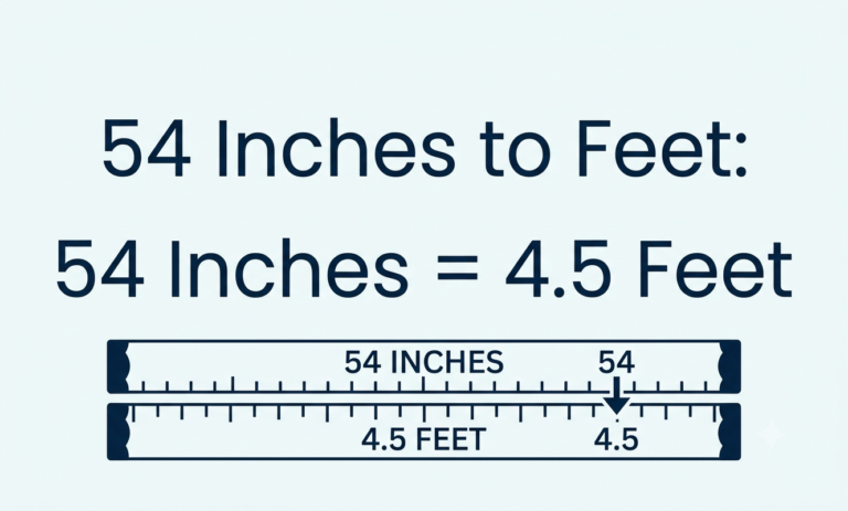 54 inches to feet