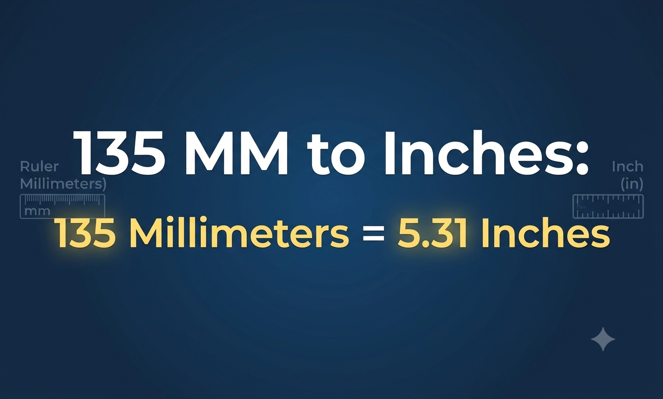 135 mm to inches